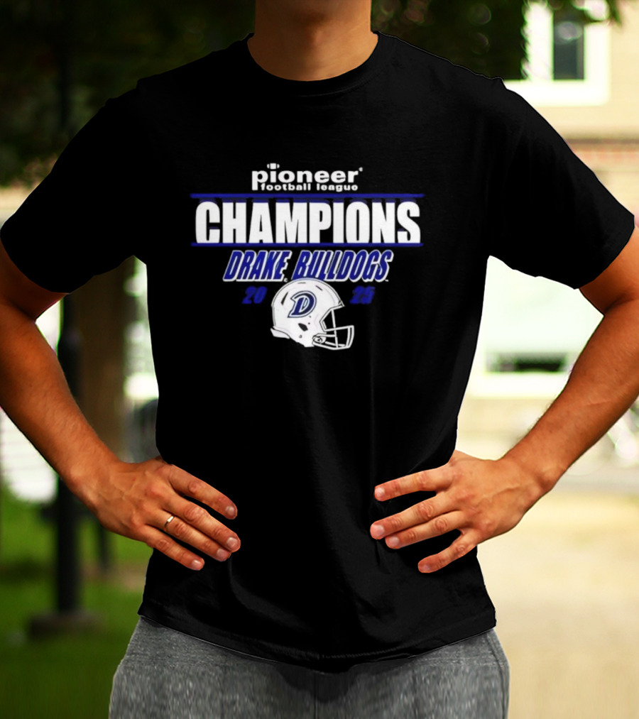 Drake Bulldogs 2025 PFL Champions Pioneer Football League T-Shirt