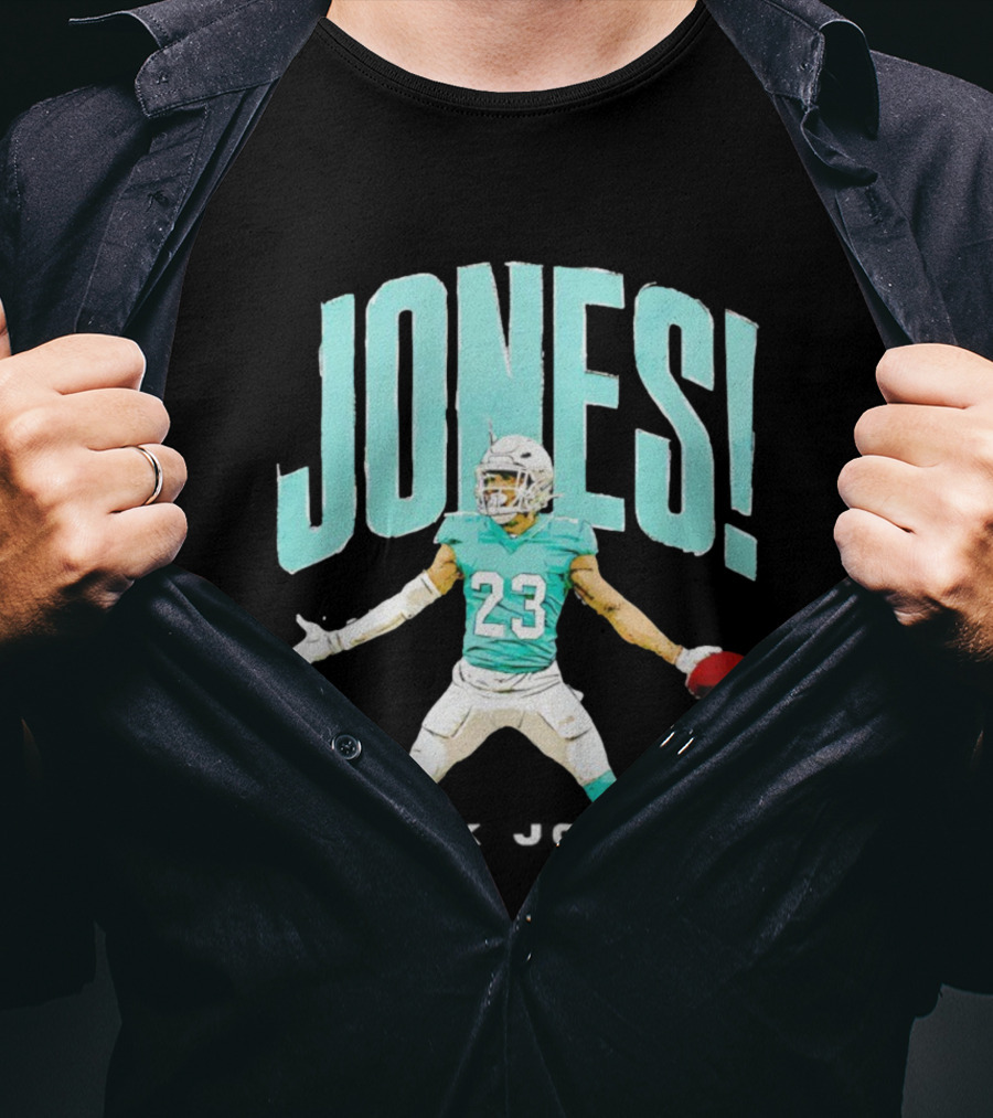 JONES 23 Holding Football Miami T-Shirt