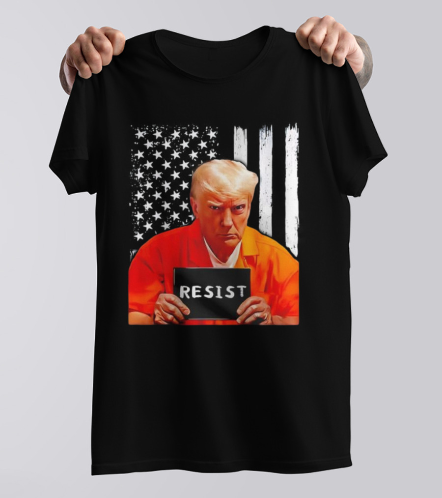 Resist Orange Prison Uniform Public Figure Shot T-Shirt
