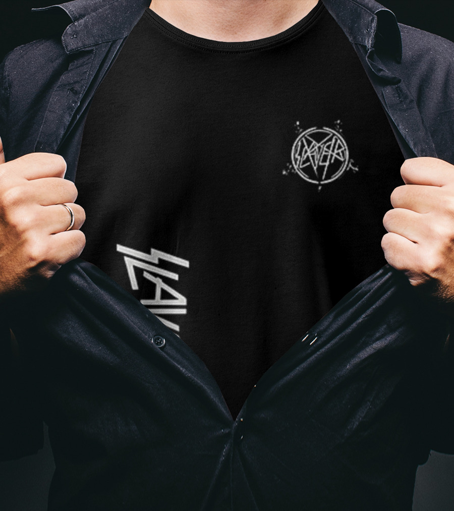 Slayer Angel Of Death Skull Pentagram T-Shirt