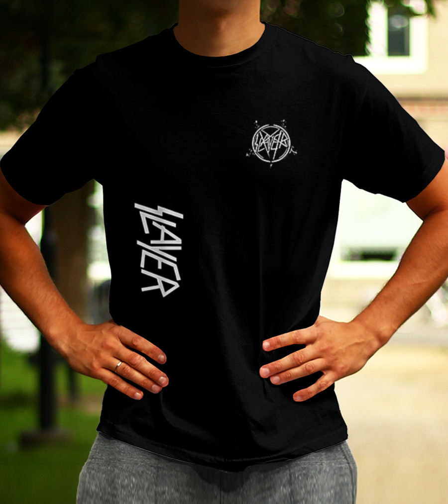 Slayer Angel Of Death Skull Pentagram T-Shirt