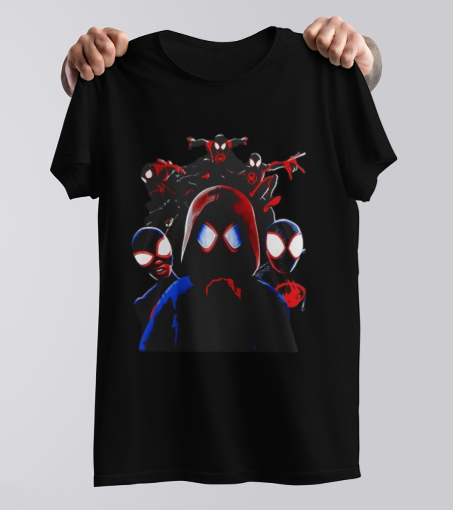 Spider Man Spider Verse Miles Morales Characters T-Shirt