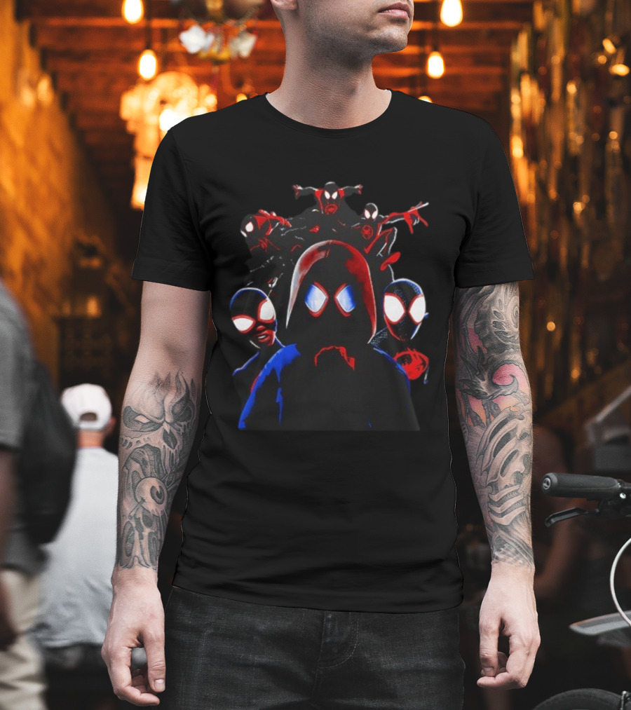Spider Man Spider Verse Miles Morales Characters T-Shirt