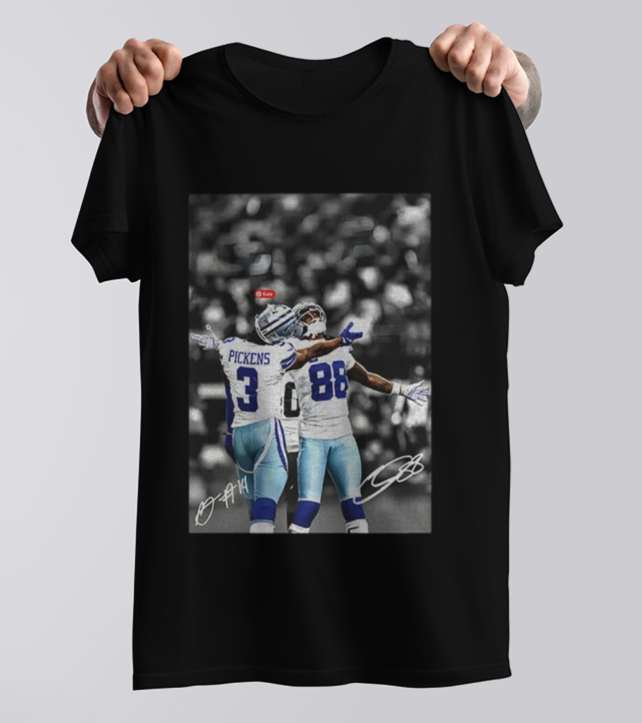 CeeDee Lamb George Pickens Dallas Cowboys NFL Football Signatures T-Shirt
