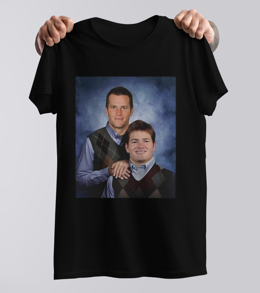 Drake Maye Tom Brady Stepbrothers New England Patriots NFL Football 2025 T-Shirt
