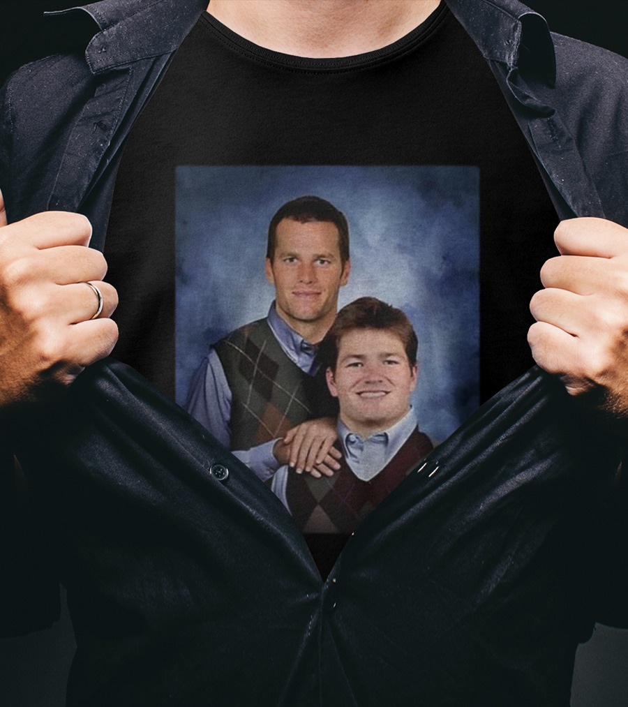 Drake Maye Tom Brady Stepbrothers New England Patriots NFL Football 2025 T-Shirt