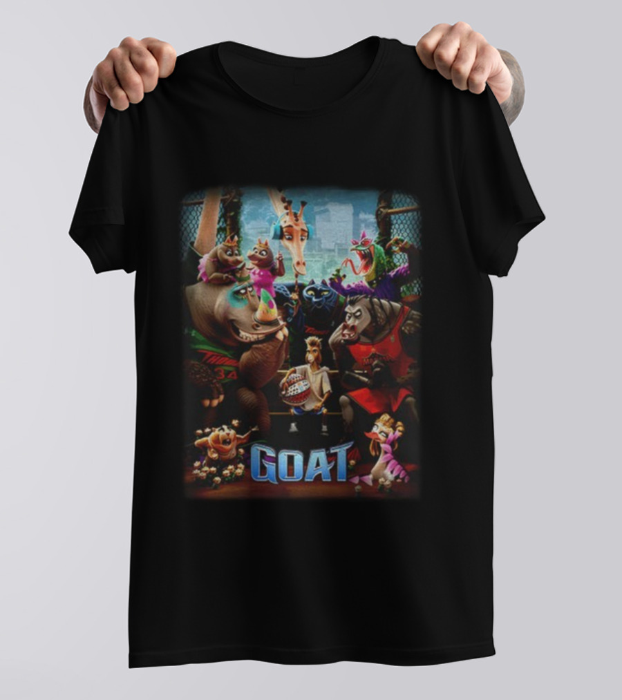 GOAT Greatest Of All Time Cartoon Animal Characters T-Shirt
