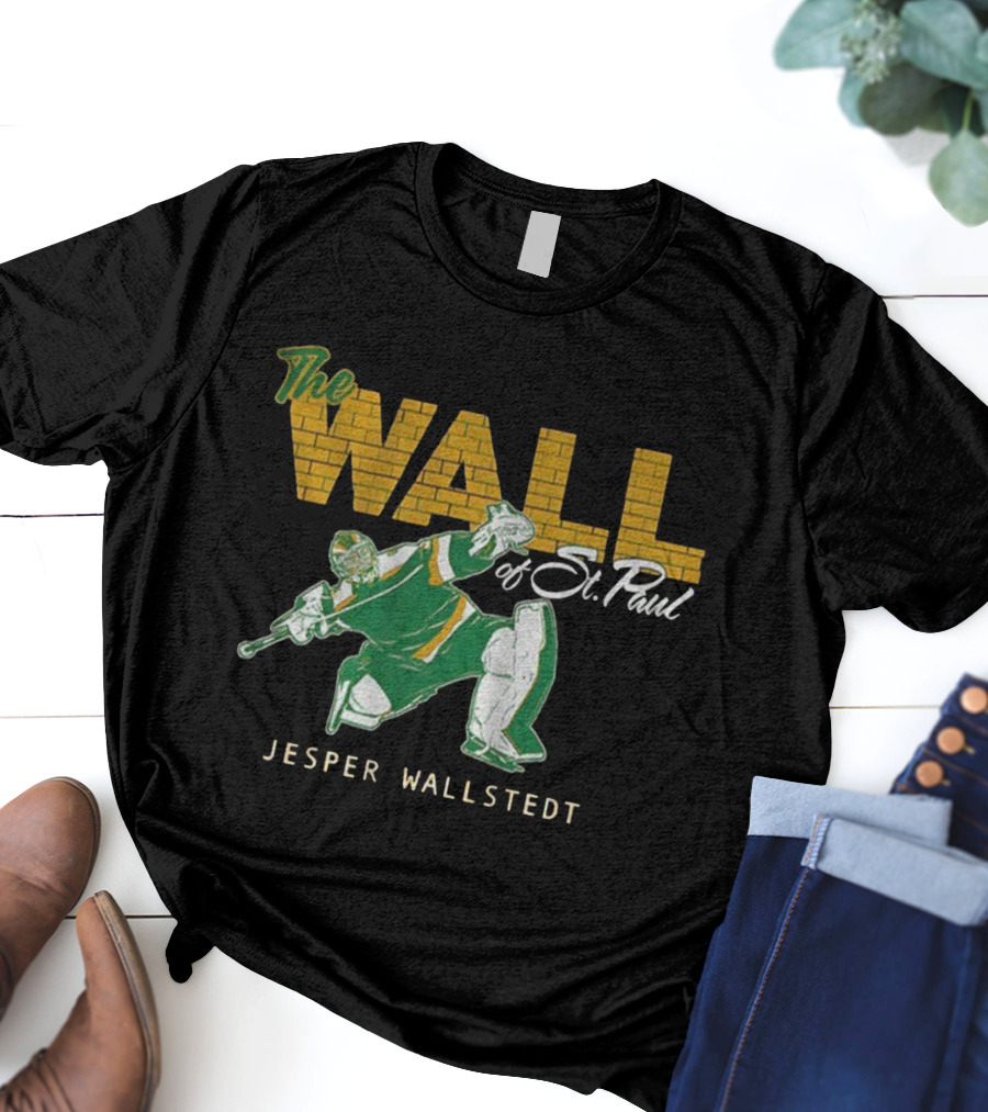 Jesper Wallstedt The Wall Of St. Paul Minnesota Wild NHL Hockey T-Shirt