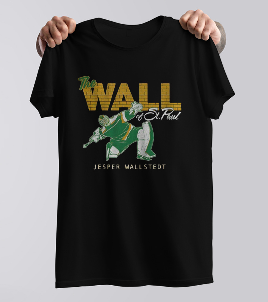 Jesper Wallstedt The Wall Of St. Paul Minnesota Wild NHL Hockey T-Shirt