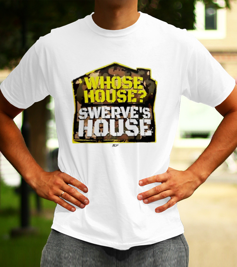 AEW Swerve Strickland Whose House Swerve's House Camo Style T-Shirt