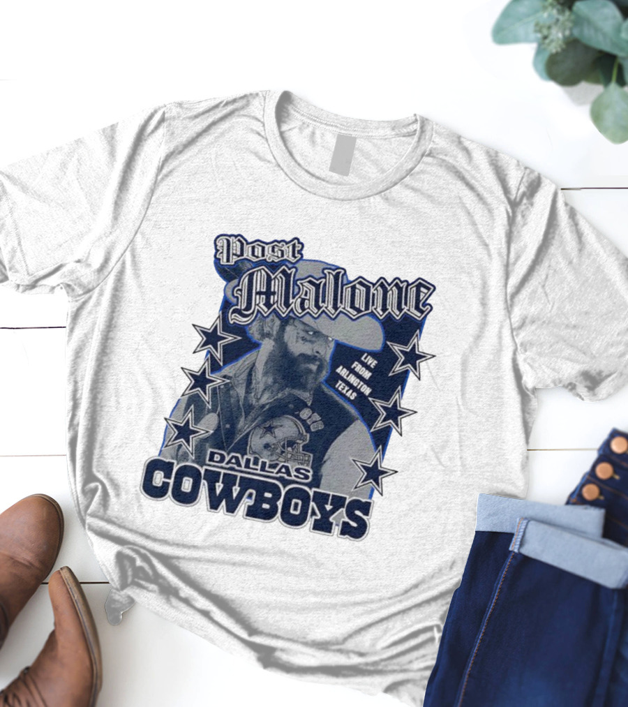 Dallas Cowboys Post Malone Live From Arlington Texas T-Shirt