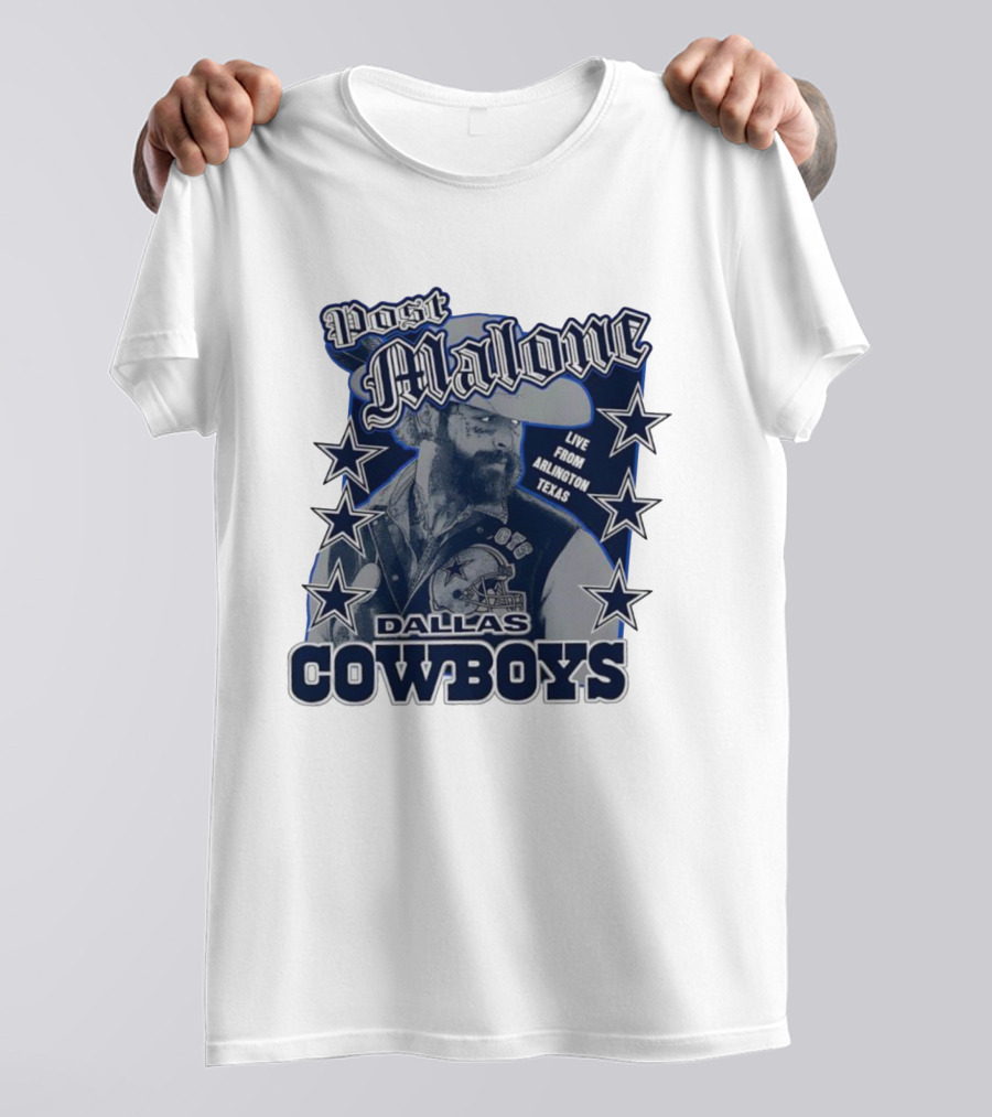 Dallas Cowboys Post Malone Live From Arlington Texas T-Shirt