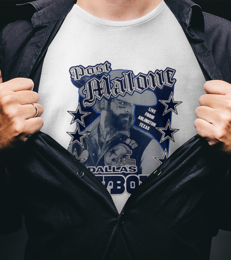 Dallas Cowboys Post Malone Live From Arlington Texas T-Shirt