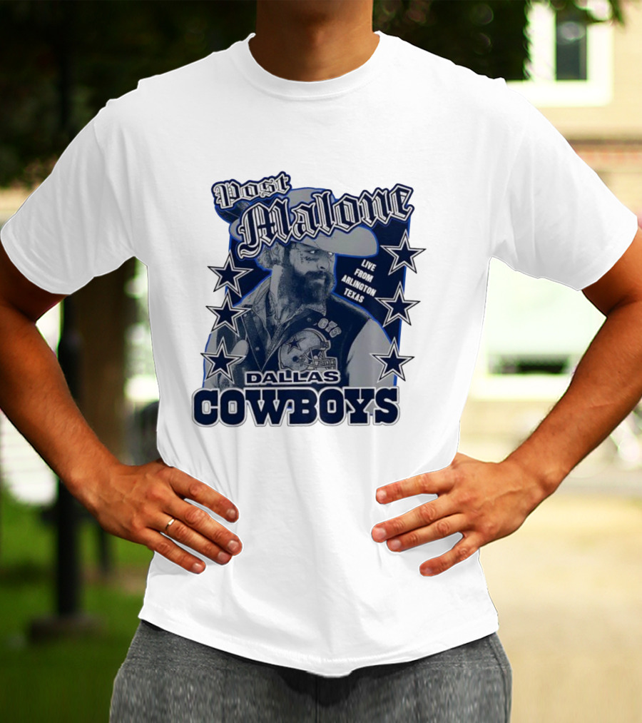 Dallas Cowboys Post Malone Live From Arlington Texas T-Shirt