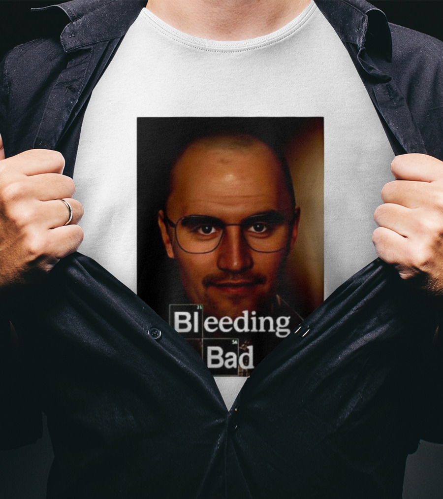 Bleeding Bad Bald Man With Glasses T-Shirt