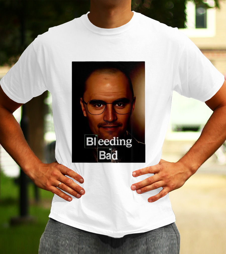 Bleeding Bad Bald Man With Glasses T-Shirt