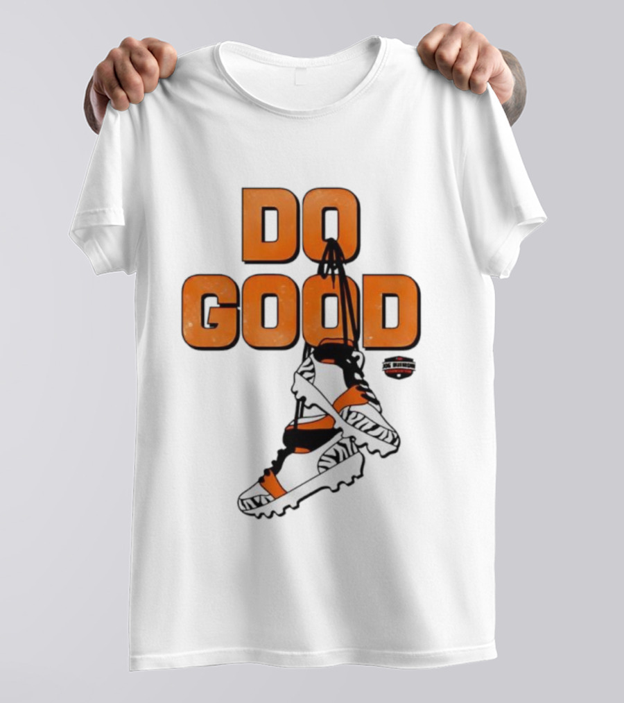 Do Good Football Cleats Cincinnati Orange Black Theme T-Shirt