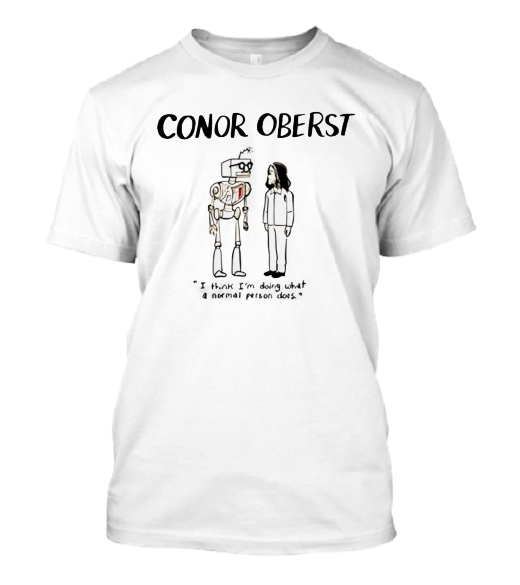 Conor Oberst Robot Cartoon Artwork Ruined My Life Musician T-Shirt