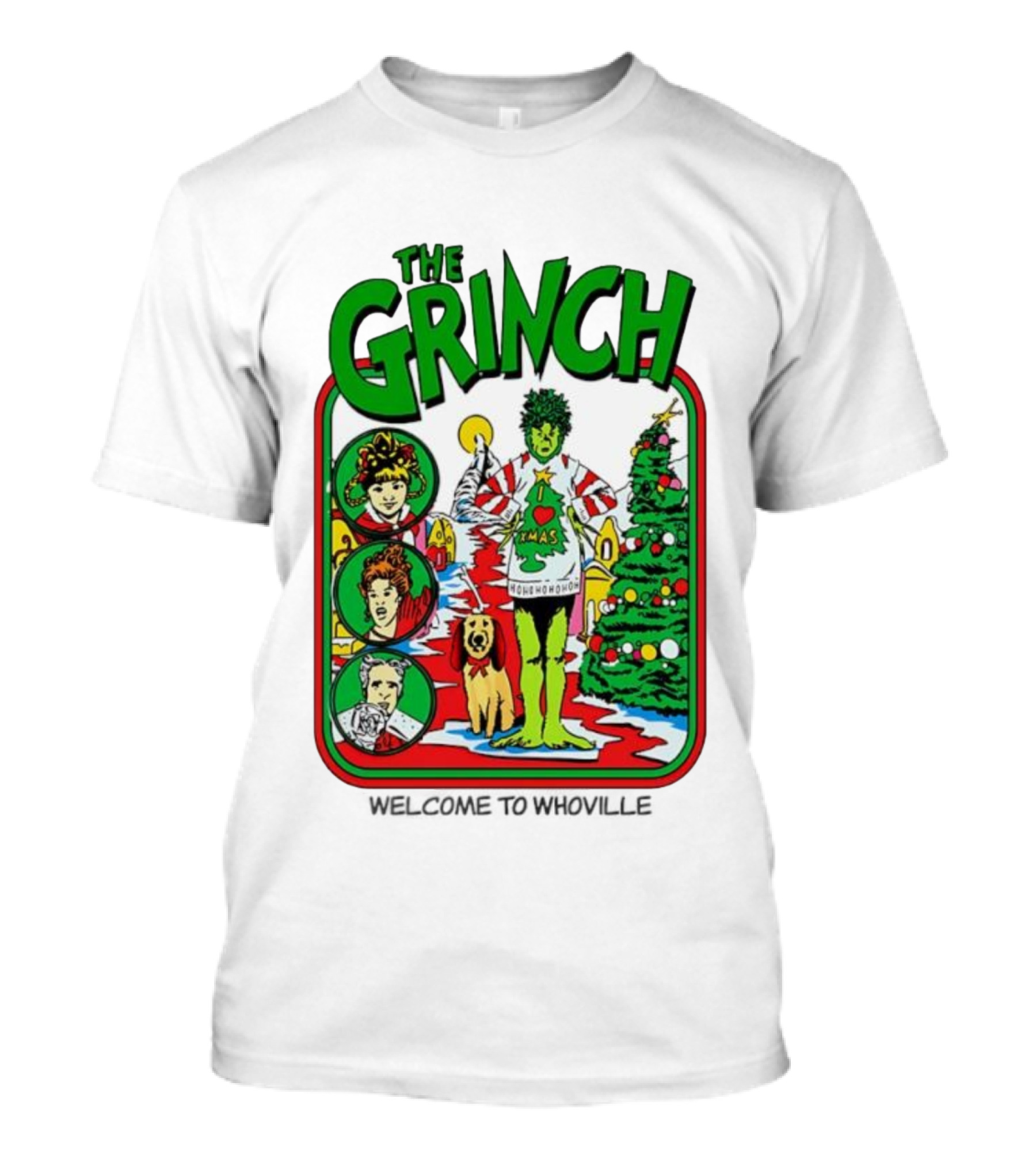 The Grinch I Love Xmas Ho Ho Ho Welcome To Whoville T-Shirt