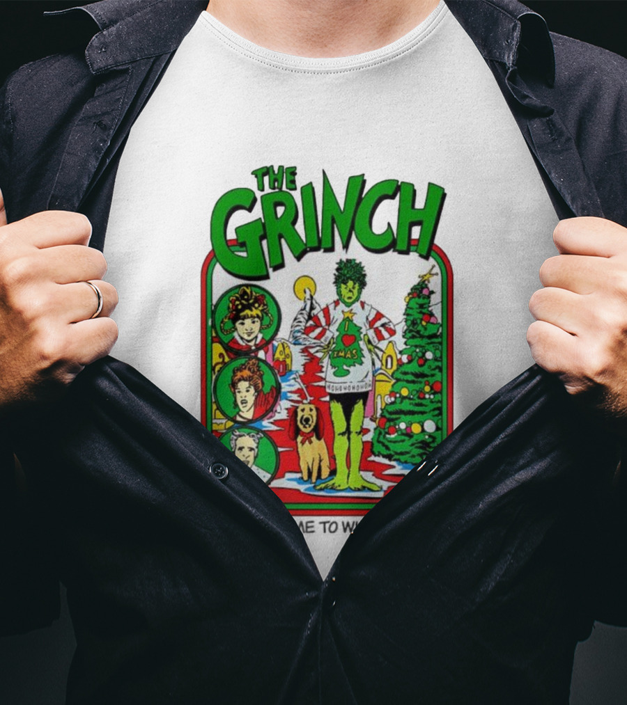 The Grinch I Love Xmas Ho Ho Ho Welcome To Whoville T-Shirt