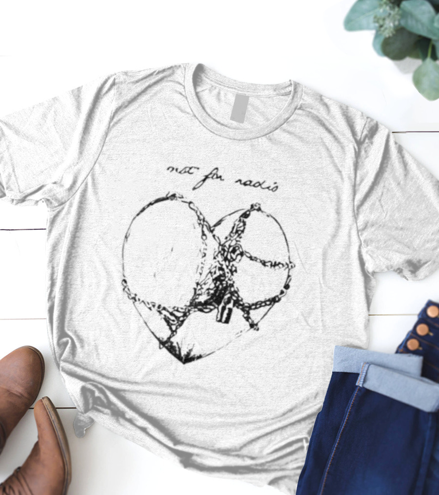 Not For Radio Barbed Wire Heart T-Shirt