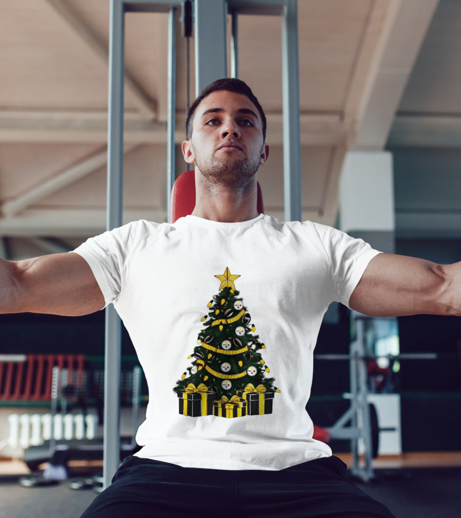 Pittsburgh Steelers Christmas Tree Holiday Decor NFL Football Gifts T-Shirt