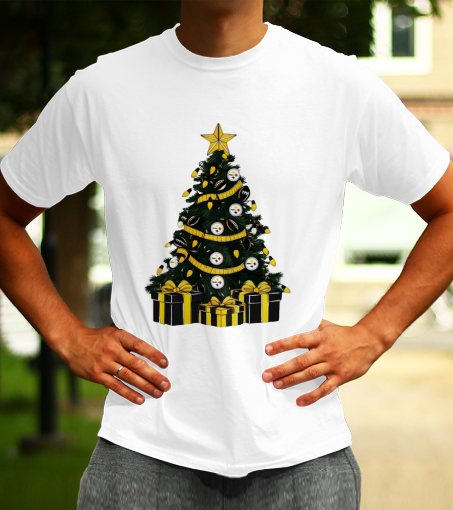 Pittsburgh Steelers Christmas Tree Holiday Decor NFL Football Gifts T-Shirt