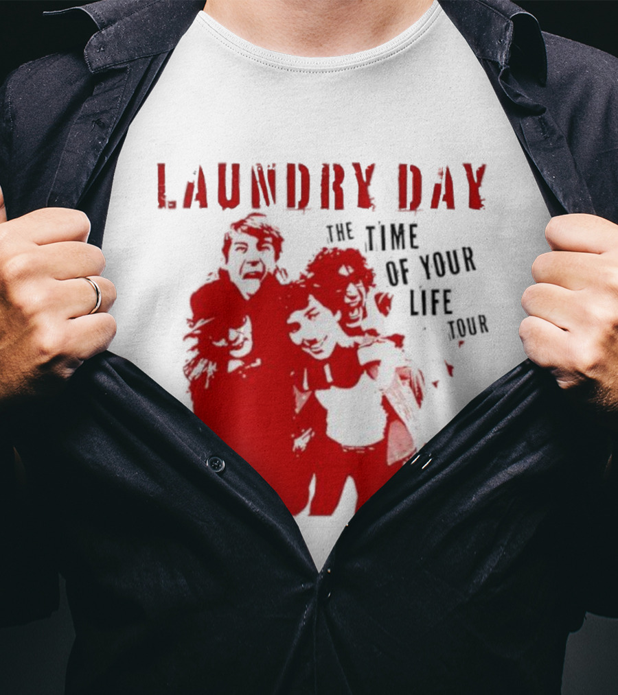 Laundry Day The Time Of Your Life Tour Group Red Silhouette T-Shirt