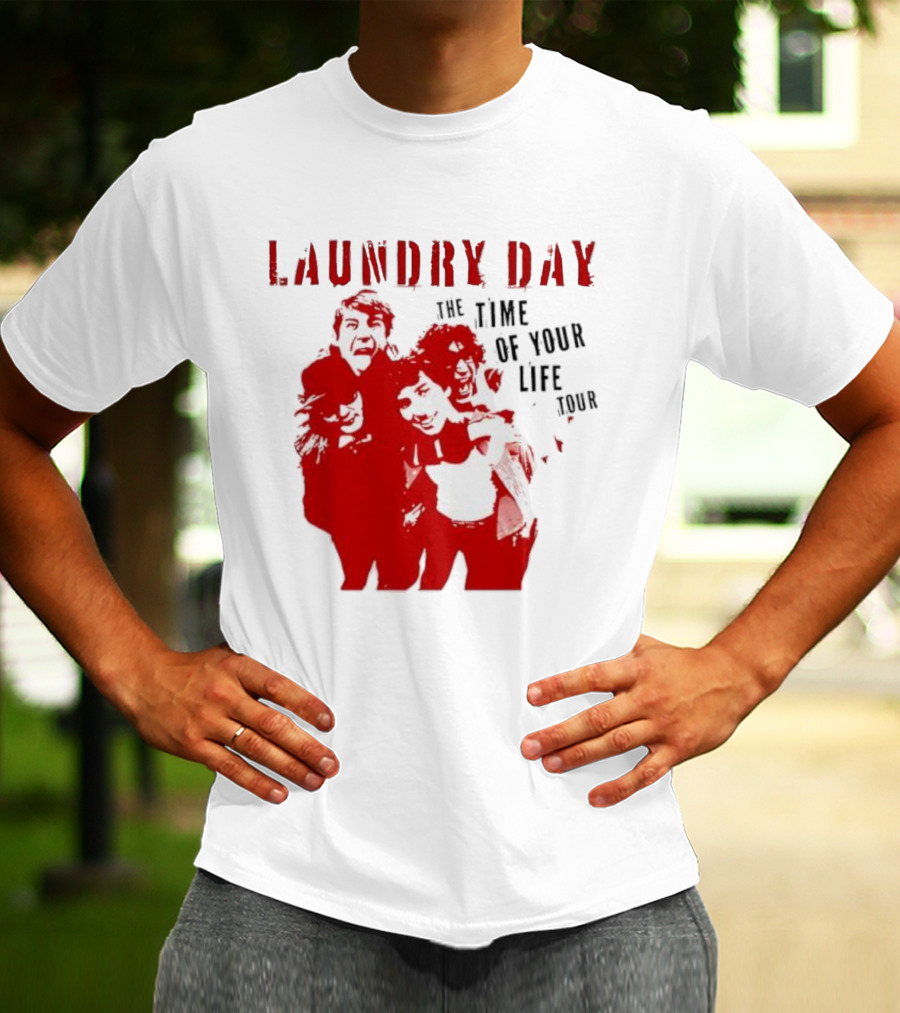 Laundry Day The Time Of Your Life Tour Group Red Silhouette T-Shirt