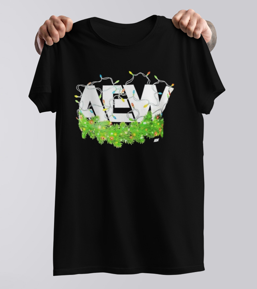 All Elite Wrestling Christmas Lights And Garland Decor T-Shirt