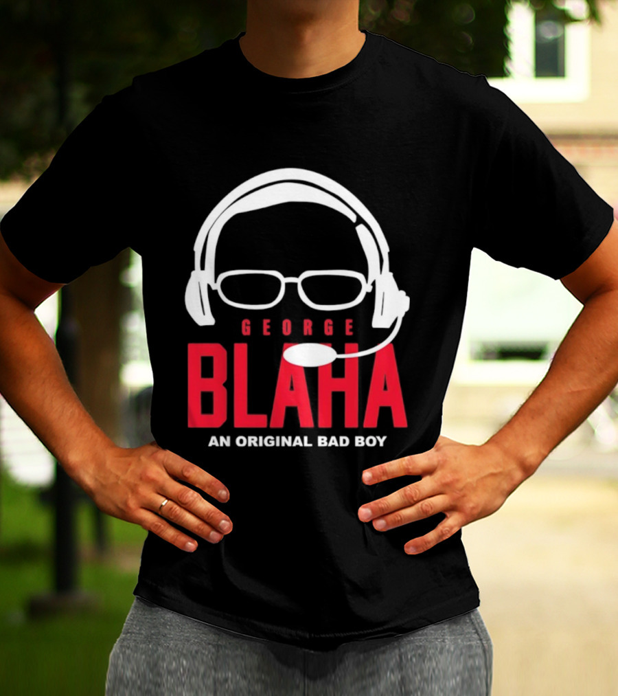 George Blaha Headset Glasses An Original Bad Boy Sports Writer T-Shirt