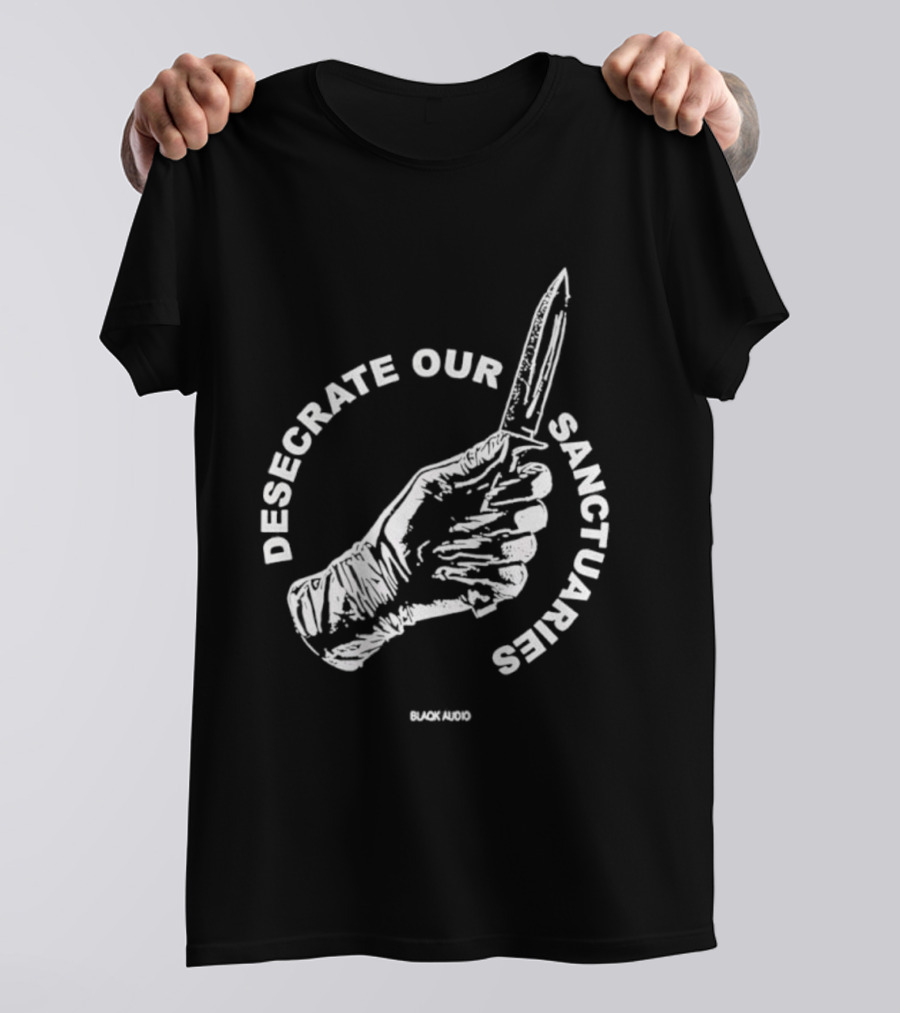 Desecrate Our Sanctuaries Knife Hand Blackened T-Shirt