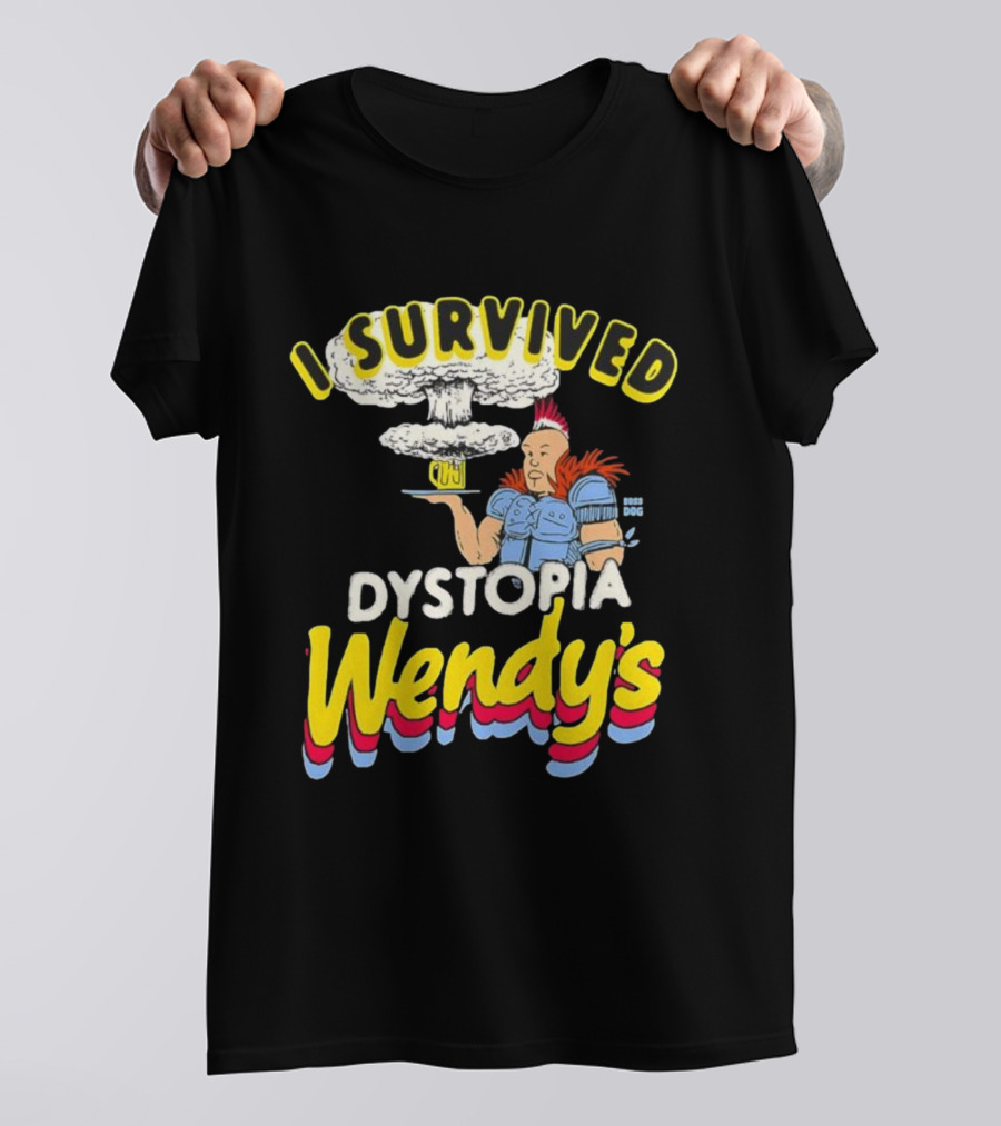 I Survived Dystopia Wendy’s Post-Apocalyptic Character Explosion T-Shirt