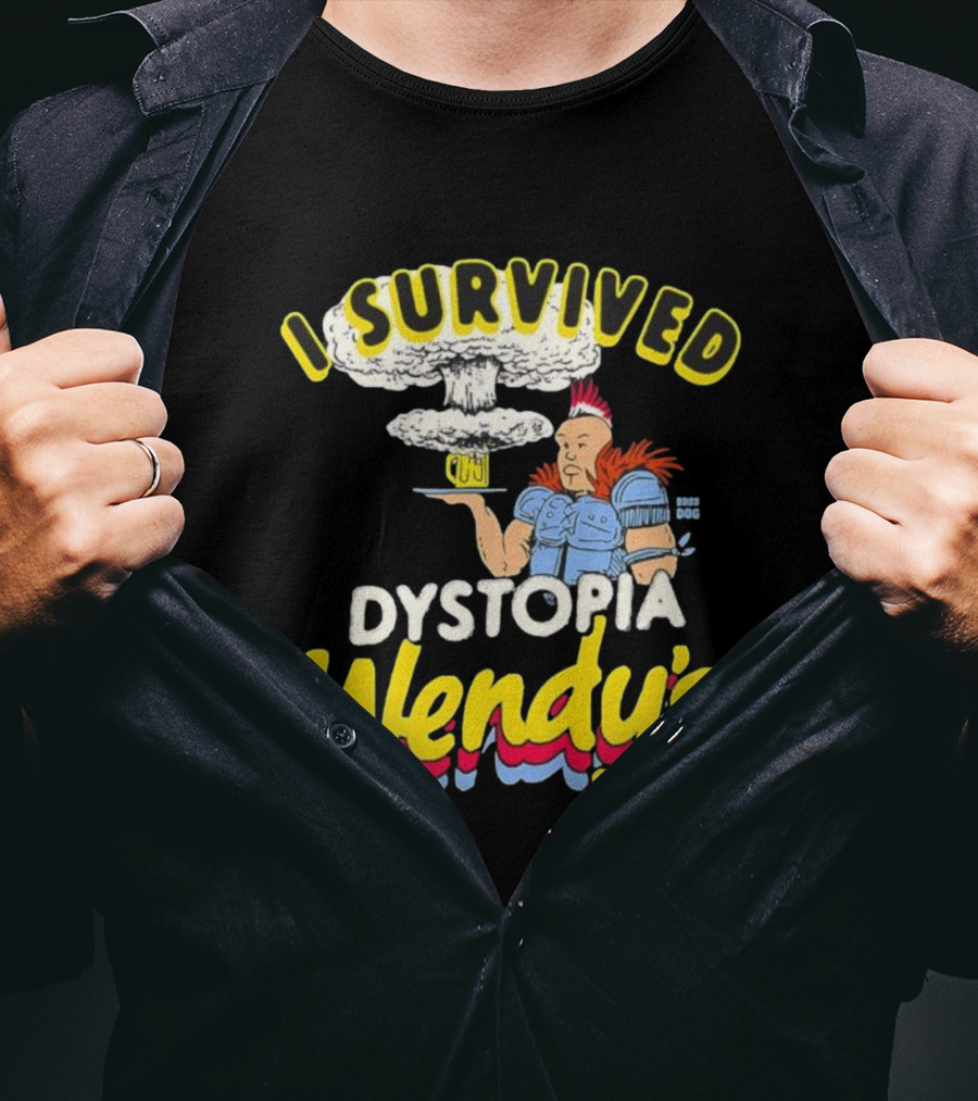 I Survived Dystopia Wendy’s Post-Apocalyptic Character Explosion T-Shirt