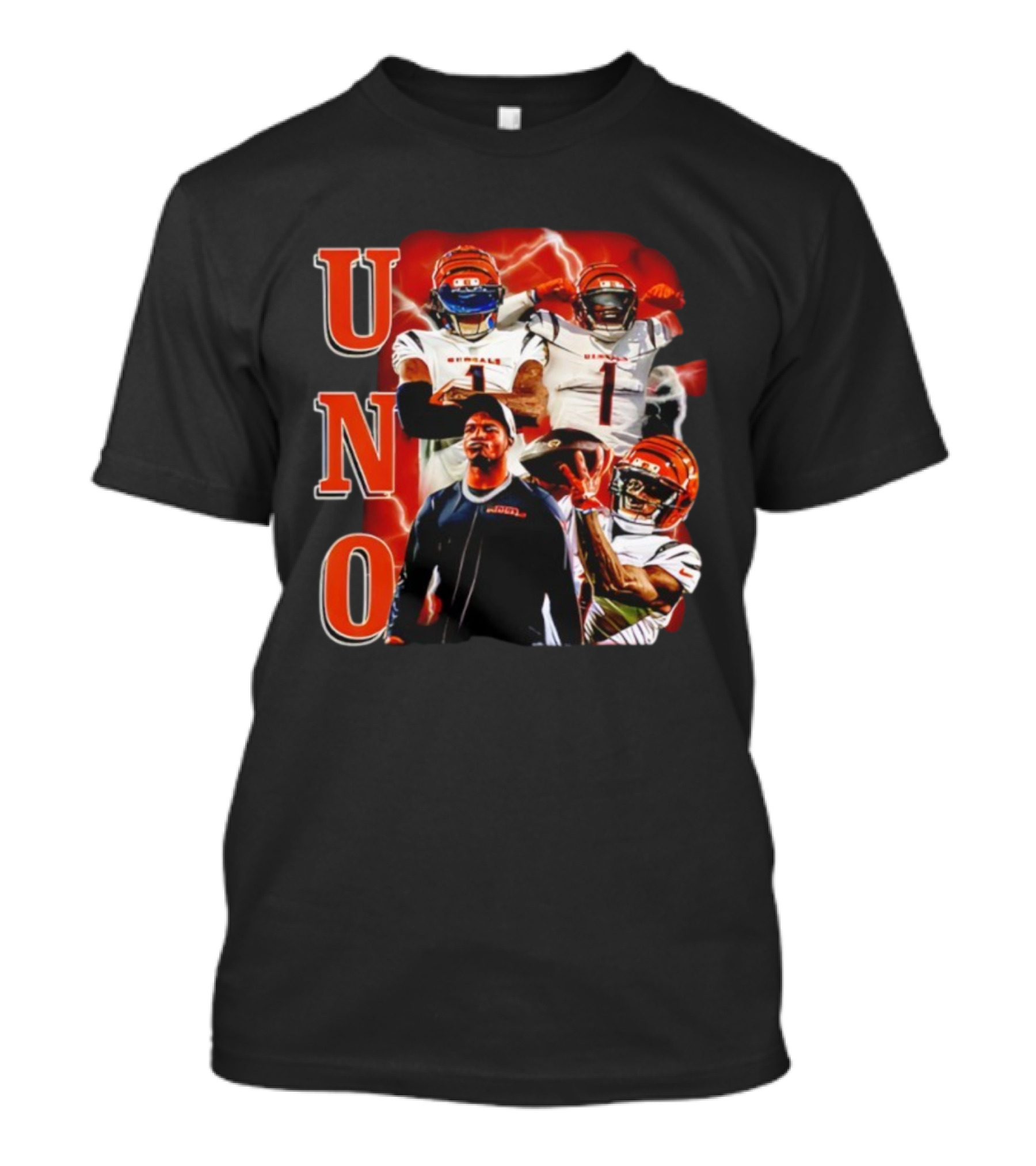 UNO Ja’Marr Chase Bengals Retro Vintage Style T-Shirt