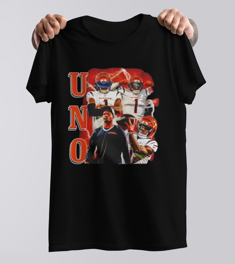 UNO Ja’Marr Chase Bengals Retro Vintage Style T-Shirt