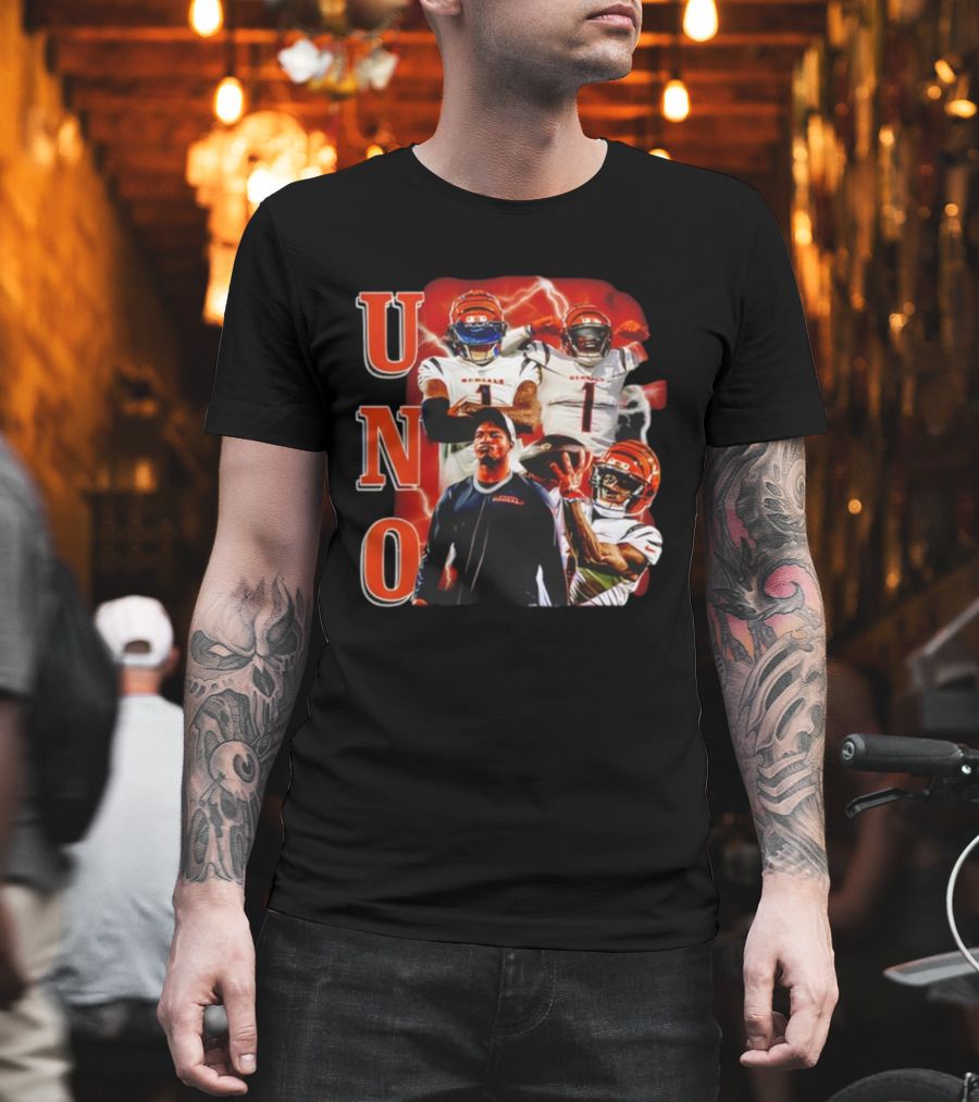 UNO Ja’Marr Chase Bengals Retro Vintage Style T-Shirt