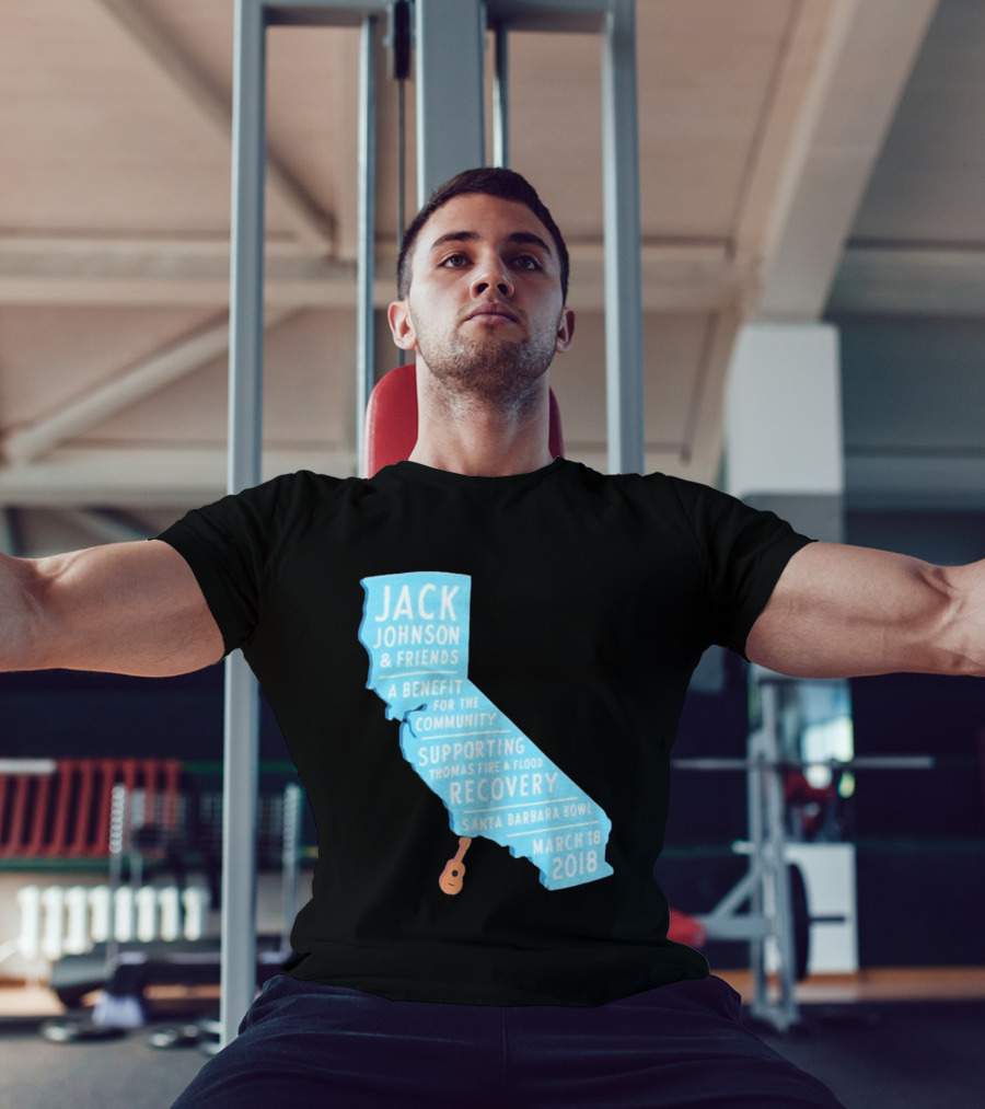 Jack Johnson Friends Benefit Community Thomas Fire Flood Recovery Santa Barbara Bowl March 18 2018 T-Shirt