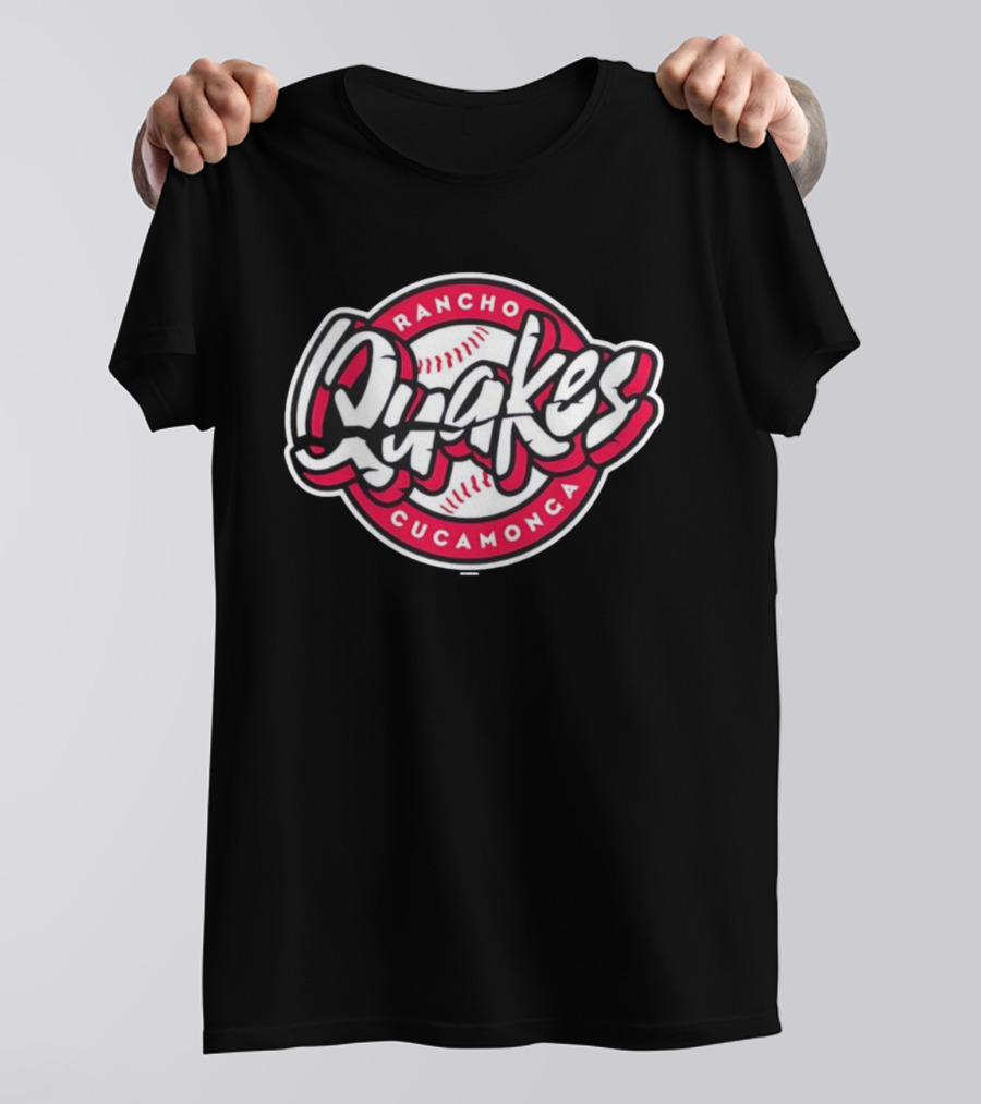 Rancho Cucamonga Quakes Baseball Team Quakes Logo T-Shirt