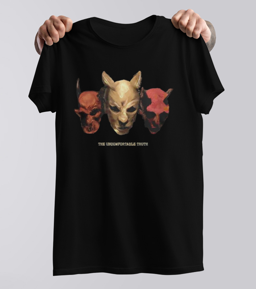 The Uncomfortable Truth Ransom Williams Demon Mask Trio T-Shirt