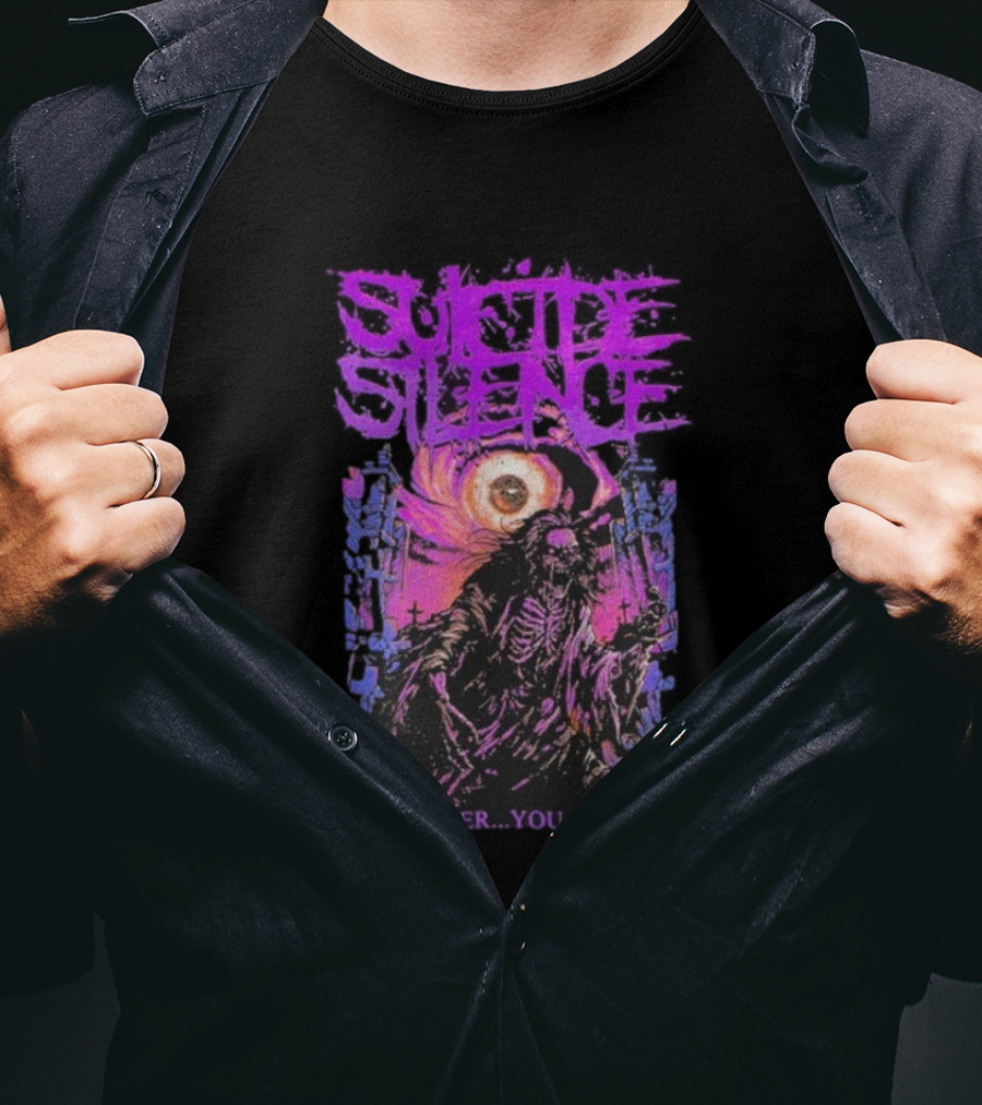 Suicide Silence Remember You Must Die Skeleton Art With Eye And Crosses T-Shirt
