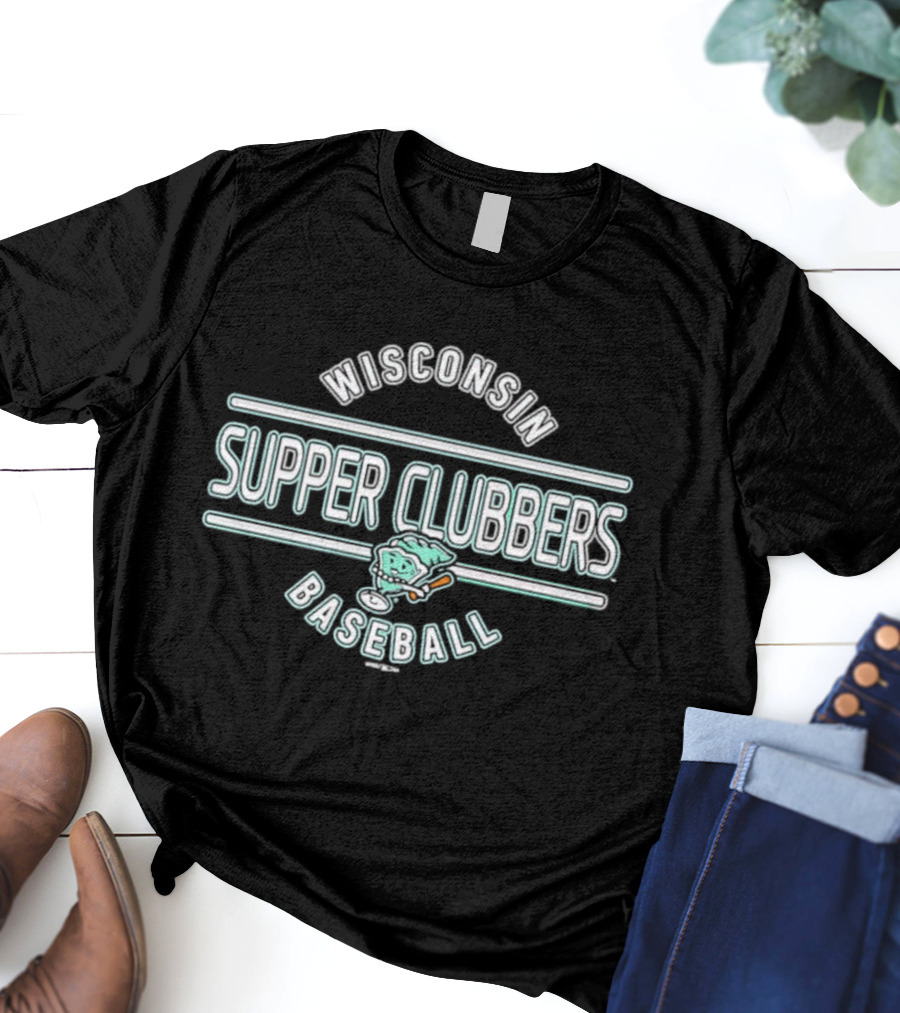 Wisconsin Supper Clubbers Baseball Grasshopper Theme T-Shirt