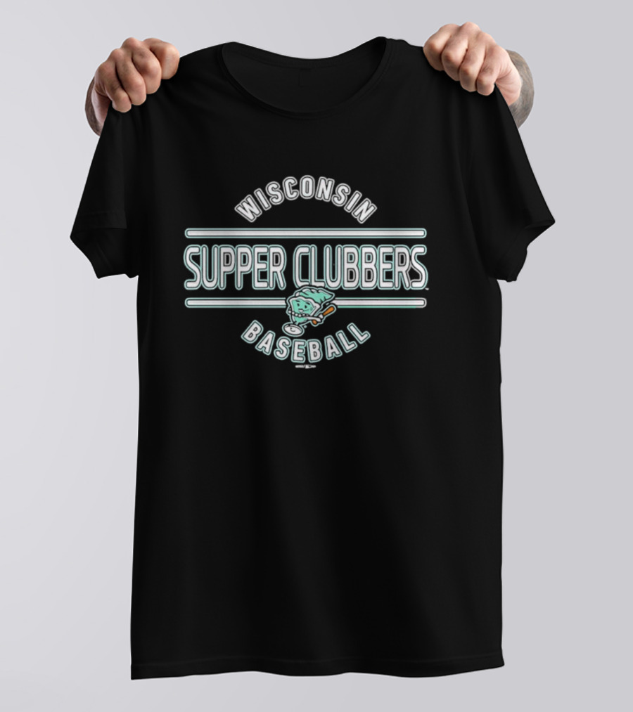 Wisconsin Supper Clubbers Baseball Grasshopper Theme T-Shirt