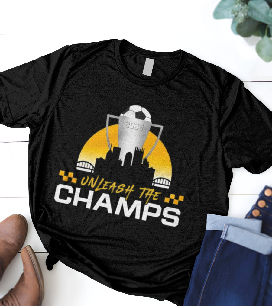Unleash The Champs 2023 Soccer Trophy Champions T-Shirt