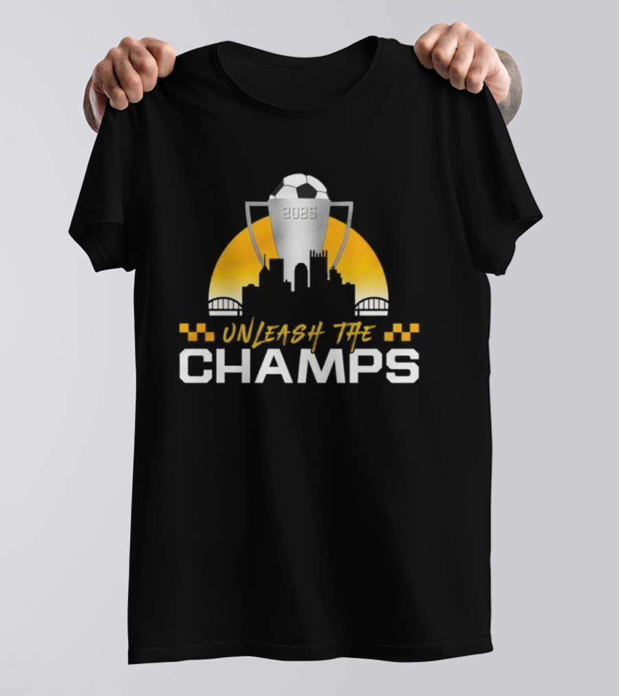 Unleash The Champs 2023 Soccer Trophy Champions T-Shirt