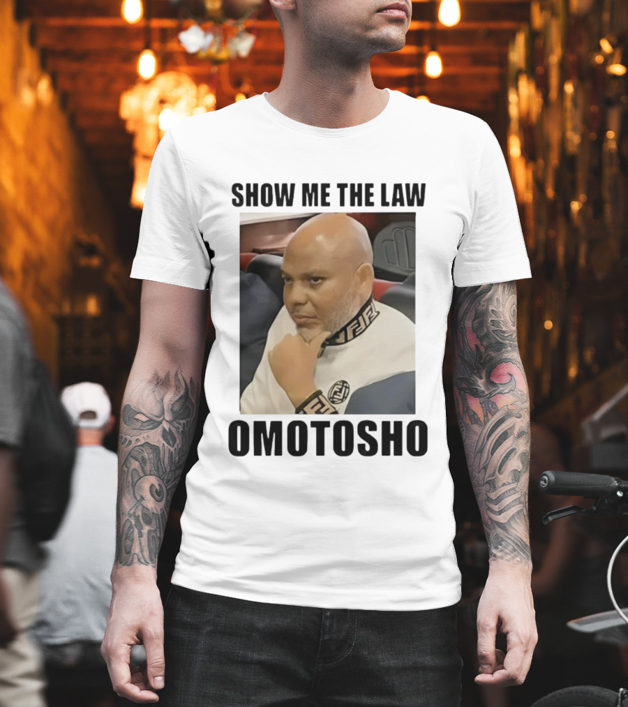 2025 Show Me The Law Omotosho Meme Bald Man Thinking T-Shirt