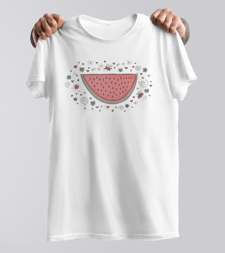 Beach Bunny Choose Love Watermelon Star Spiral Summer Vibes T-Shirt