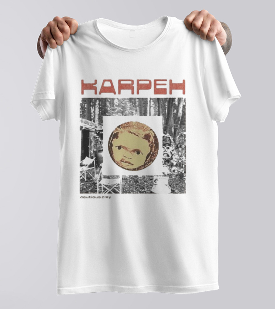 Karpeh Face Forest Scene Cautious Clay T-Shirt