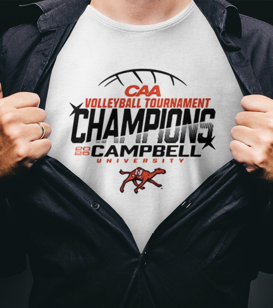 CAA Volleyball Tournament Champions Campbell University 2025 T-Shirt