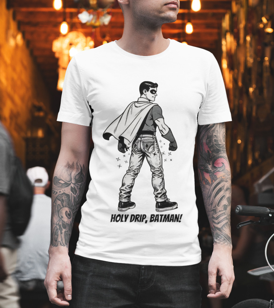 Holy Drip Batman Vintage Sidekick In Denim Style Icon T-Shirt
